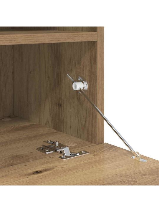 Living Room TV Unit with Lighting Artisan Oak L30.5xW30xH102cm
