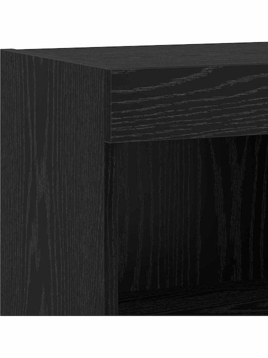 Wohnzimmer TV-Einheit Black Beech mit Vitrine & Beleuchtung L30xB28.5xH30cm