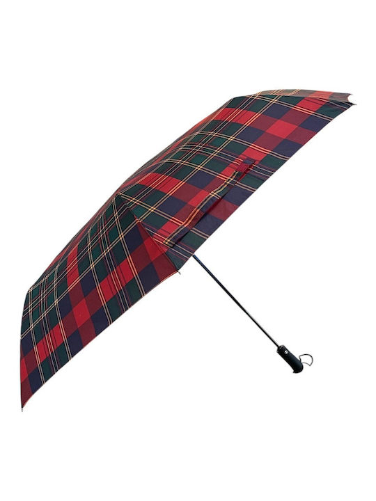 Rain Windproof Automatic Umbrella Compact Red