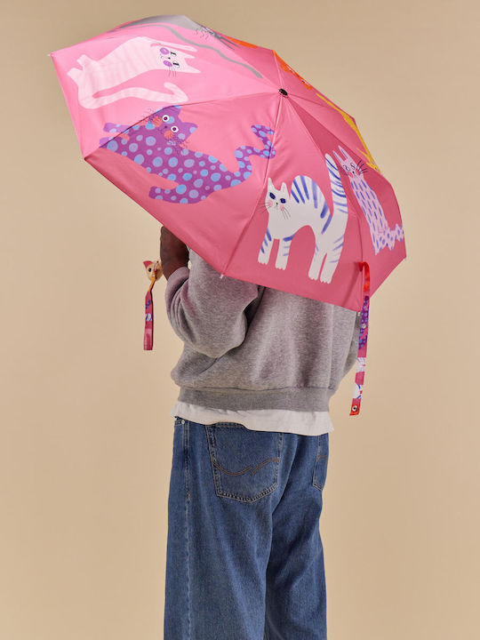 Original Duckhead Automatic Windproof Compact Fuchsia Rain Umbrella