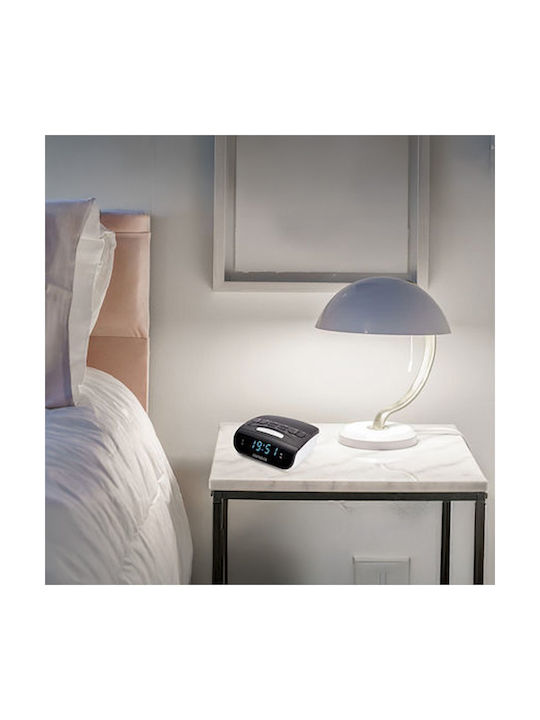 Aiwa Aiwa Digital Tabletop Clock LED Plastic with Alarm Clock and Radio Black CR-09J