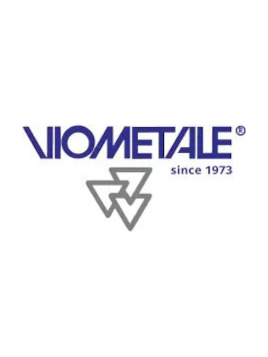 Viometale Lever Middle Door with Plate 06.643 Pair (Center Distance 75mm) Nickel Matt - Chrome
