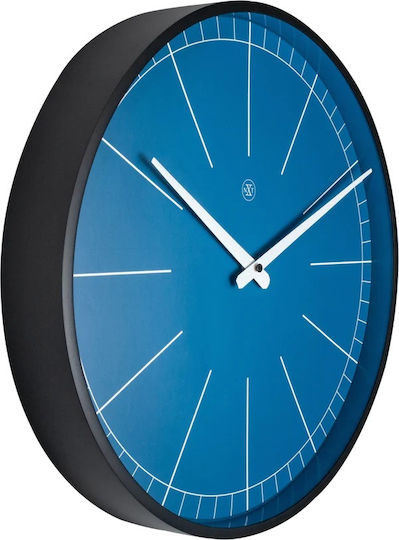 Nextime Wanduhr Kunststoff Blau Ø40cm