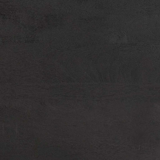 Metallic Chest of Drawers of Solid Wood Black Velvet-Black Metal 40x33x75cm