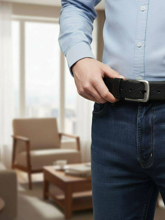 Men's Belt Leather Black