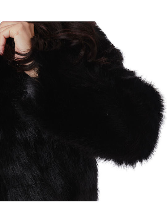 Women's Short Fur Black
