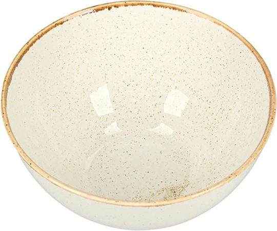 Porland Dip Serving Bowl Round made of Porcelain Beige with Diameter 16cm
