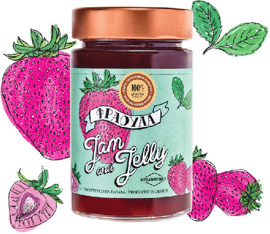 Food Surfing Jam and Jelly Μαρμελάδα Φράουλα Χωρίς Προσθήκη Ζάχαρης 260gr