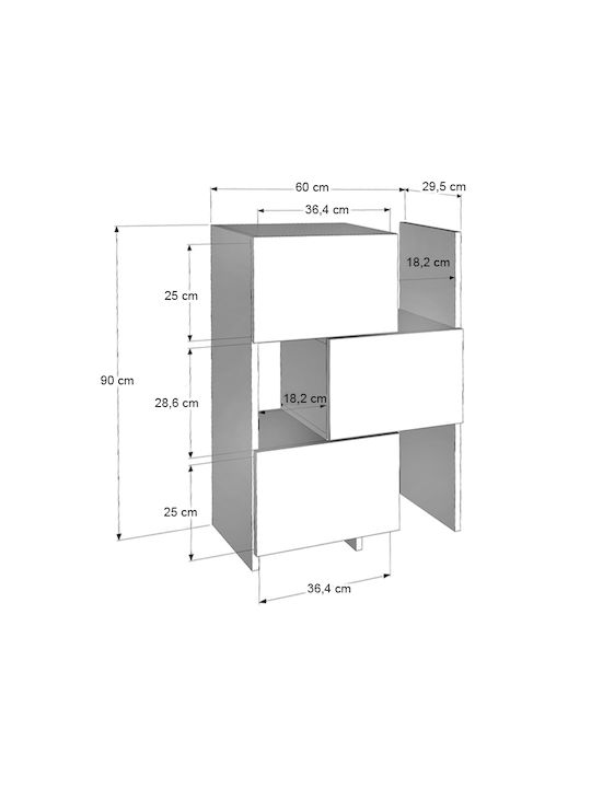 Кухненска Колона Бял 65x31.5x89.8бр