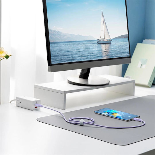 Baseus Pudding Power Data Cable Fast Charging Data Cable Smartphone Usb To Usb Type-c 100w 2m Purple "p10355703511-b4" Green Stamp 0.08 Lei 6932172652920