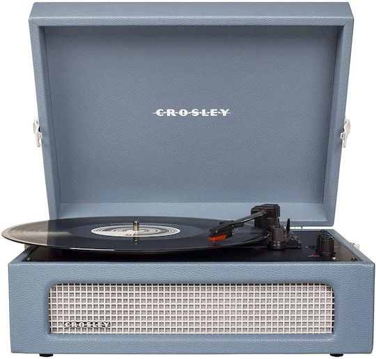 Crosley CR8017B-WB Βαλιτσάκι Πικάπ με Προενίσχυση και Ενσωματωμένα Ηχεία Μπλε