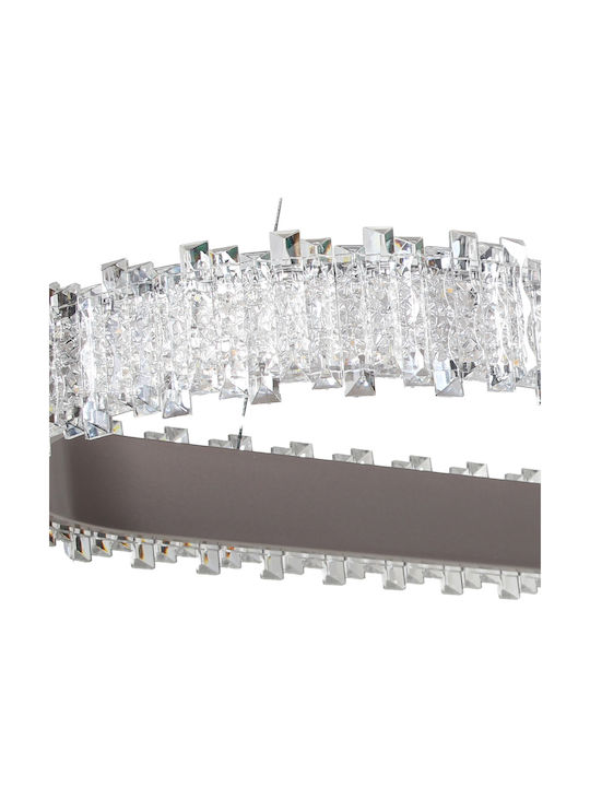 Keskor Κρεμαστό Φωτιστικό Γκρι LED 92x31εκ.