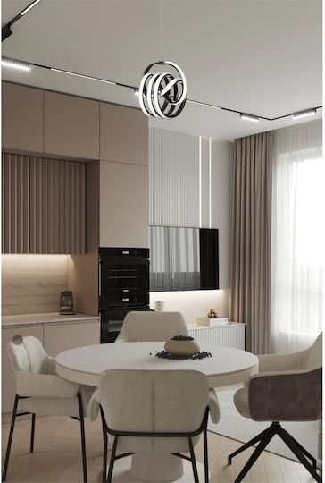 Epiplo-Fos Pendant Light Black 32x32x80cm