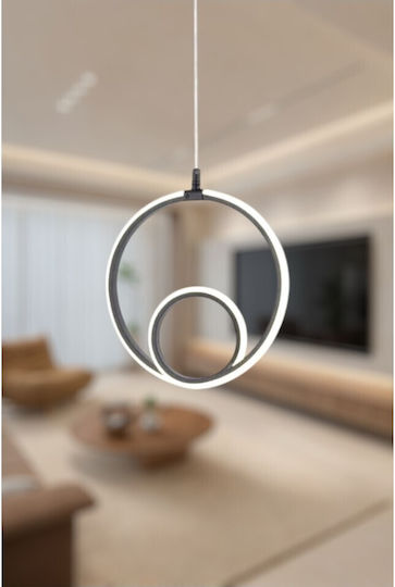Epiplo-Fos Κρεμαστό Φωτιστικό Μαύρο LED 30x30x80εκ.