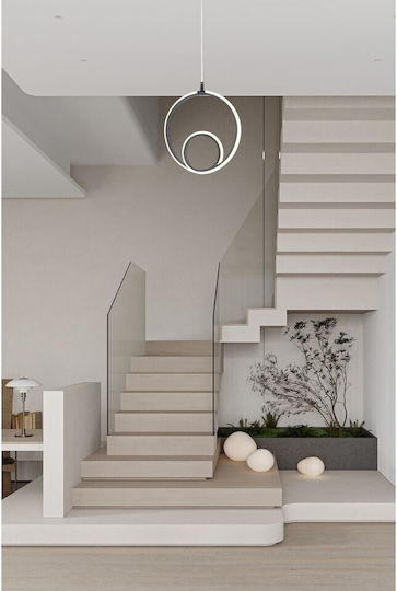 Epiplo-Fos Κρεμαστό Φωτιστικό Μαύρο LED 30x30x80εκ.