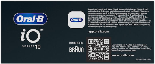 Oral-B iO Series 10 Electric Toothbrush with Timer, Pressure Sensor, and Travel Case Cosmic Black