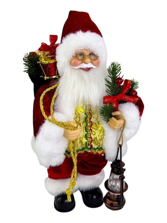 Dekorativer Weihnachtsmann Goldς aus Stoff 35cm