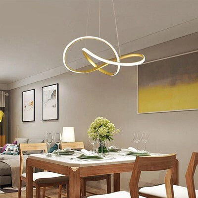 Powertech Κρεμαστό Φωτιστικό Χρυσό LED με Φυσικό Λευκό Φως 50x50x120εκ.