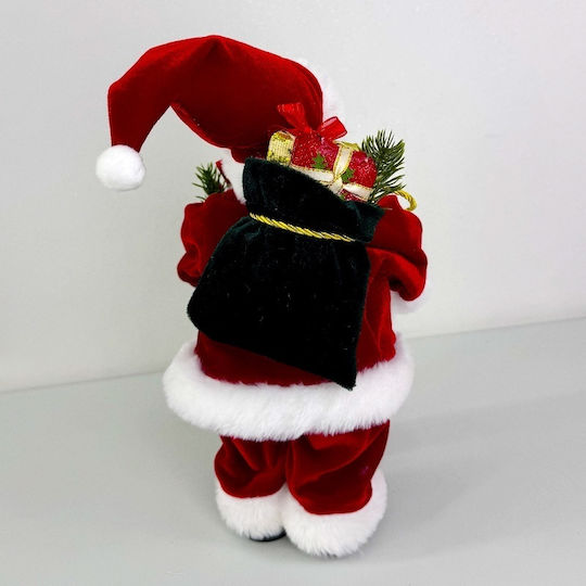 Decorativ Moș Crăciun Auriu din Tesatura 35cm.
