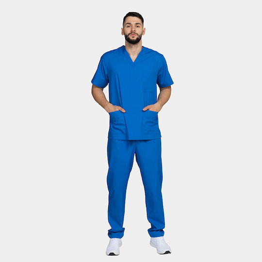 bwell Unisex Hose & Bluse Set Blau