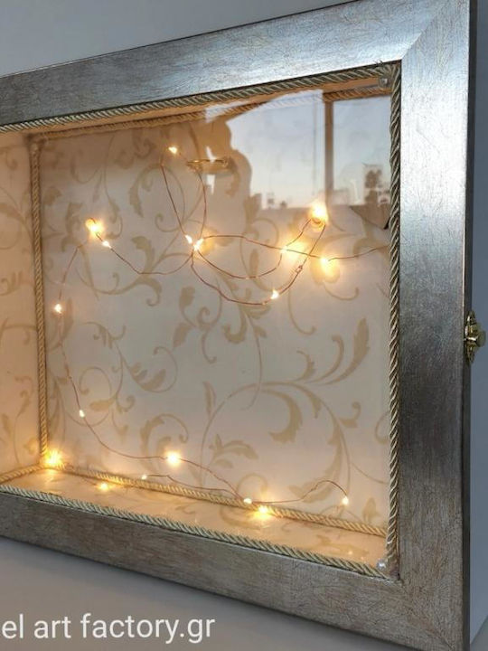 Hochzeitskronen-Etui Rechteck Silber 45x65εκ.
