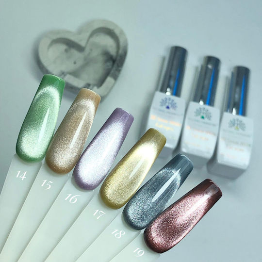 Global Fashion Semi-Permanent Nail Polish 16 Cat Eye 1pcs