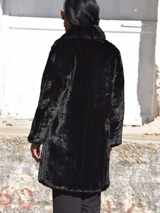Scurtă Blană de damă Negru