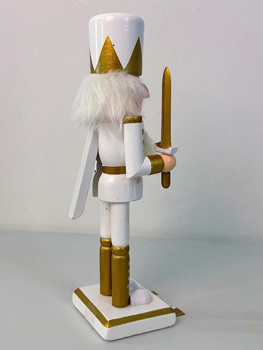 Velve Nutcracker de Crăciun Lemn Alb