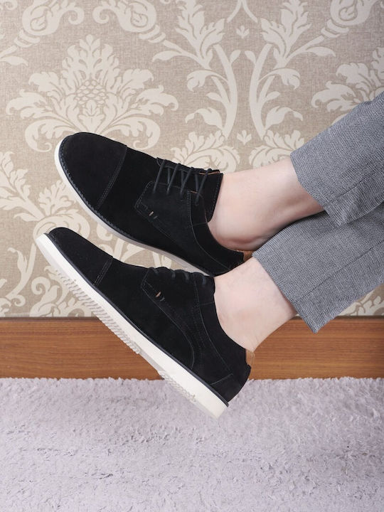 Wildleder Herren Freizeitschuhe Schwarz