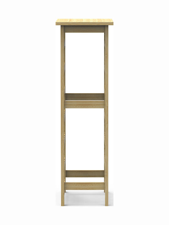 Bakaji Free Standing Wooden Wine Cabinet for 28 Bottles Beige 47x29x93.5cm