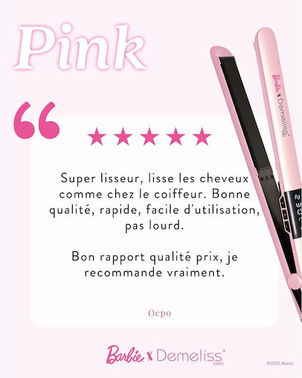 Demeliss Barbie Πρέσα Μαλλιών με Κεραμικές Πλάκες 54W
