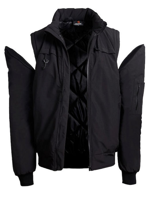 Stenso Pilot Pilot Pro Arbeitsjacke Softshell mit Kapuze Schwarz