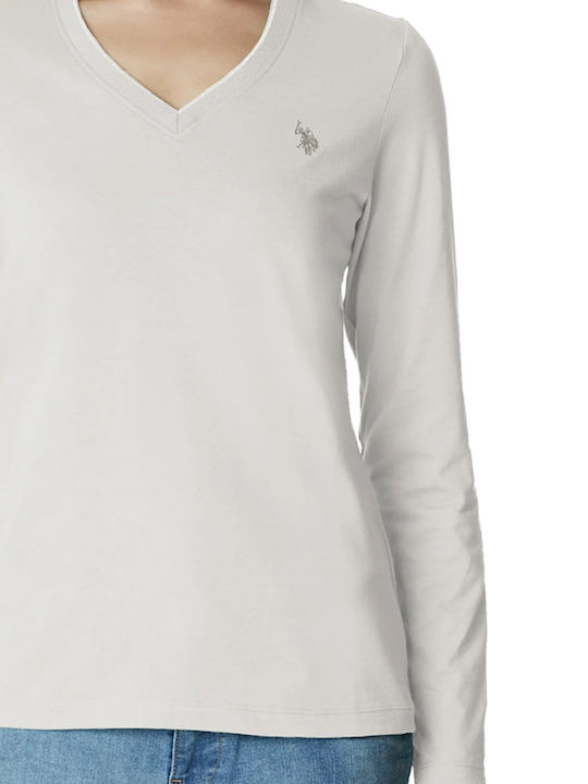 Babs Women's Blouse Long Sleeve Bianco Giallo
