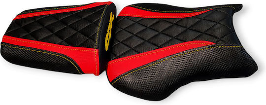 Honda Cbr600rr '03-'04 Anti-Slip Quilted Baklavato Seat Cover Yellow Stitches Logo