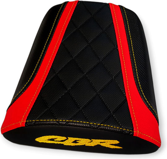 Honda Cbr600rr '03-'04 Anti-Slip Quilted Baklavato Seat Cover Yellow Stitches Logo