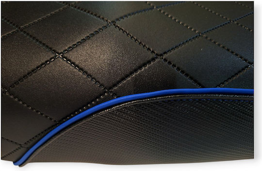 Honda Glx Quilted Baklavadoto Seat Cover Blue Stitching Piping Logo