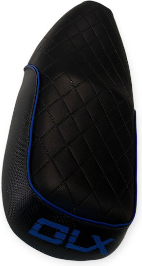 Honda Glx Quilted Baklavadoto Seat Cover Blue Stitching Piping Logo