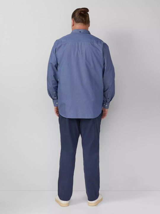 Cu mânecă lungă Bumbac Cămașă Cu buline Dark Blue