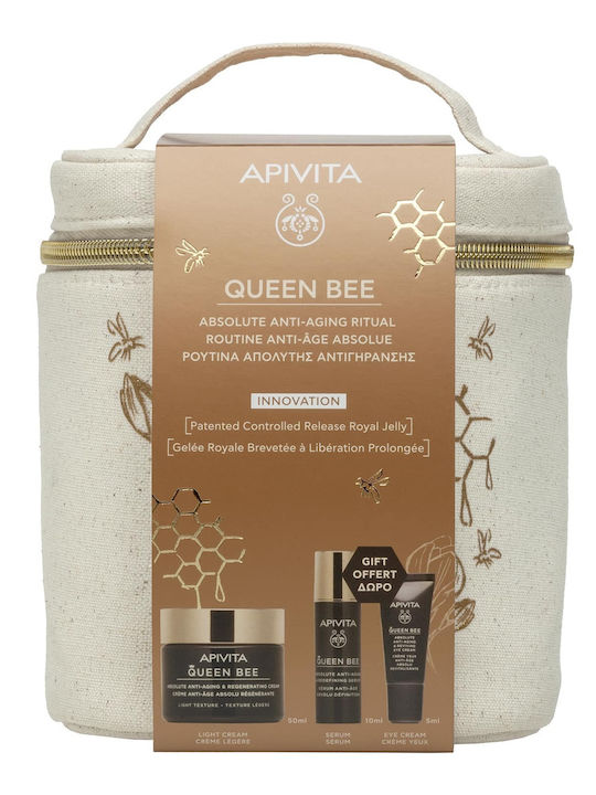 Apivita Queen Bee Skin Care Set for Αnti-ageing, Moisturizing & Firming