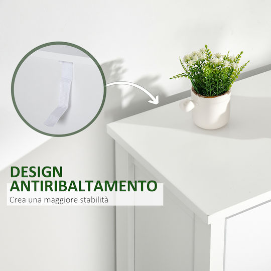 Comoda pentru Dormitor Lemnoasă Πολύχρωμο Μπλε 45x30x95.4buc