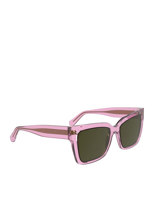 Calvin Klein Women's Sunglasses with Green Plastic Frame and Green Lens CKJ24606S 661