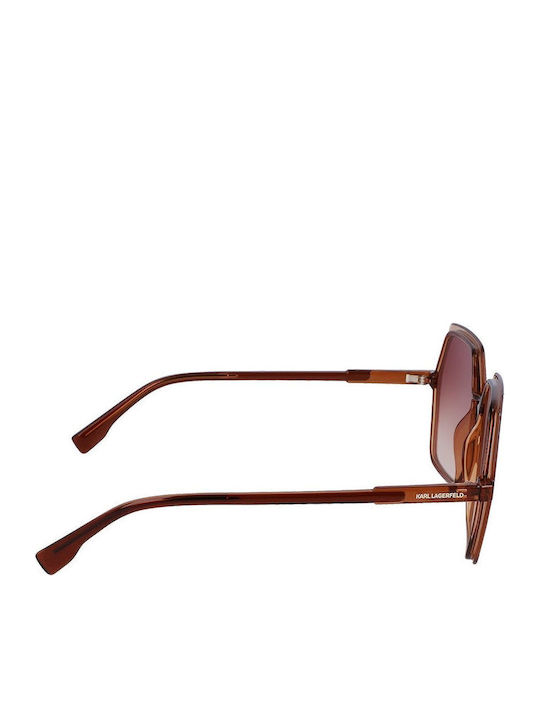 Karl Lagerfeld Women's Sunglasses with Brown Plastic Frame and Brown Gradient Lens KL6083S-246