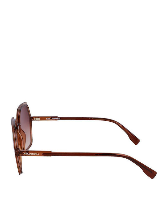 Karl Lagerfeld Women's Sunglasses with Brown Plastic Frame and Brown Gradient Lens KL6083S-246