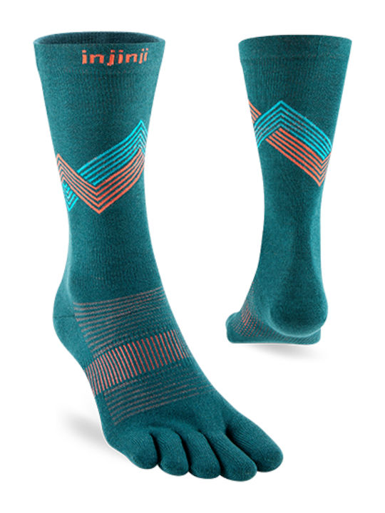 Injinji Lightweight Running Socks Green 1 Pair