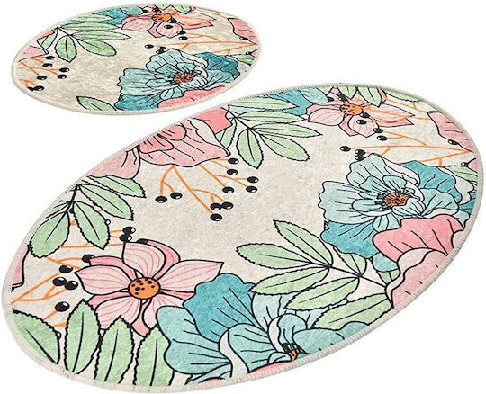 Antiderapant Set Covorașe de Baie Oval SPRG4506 Multicolor 2buc