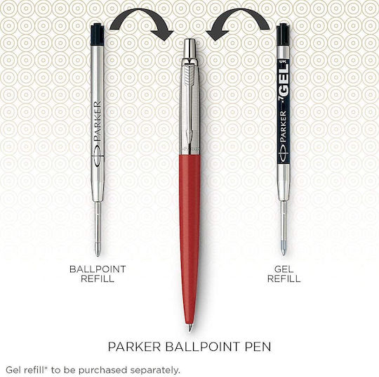 Jotter Core Pen Set Ballpoint Medium with Fountain Pen Medium made of Steel Silver in a case (in a paper cassette)