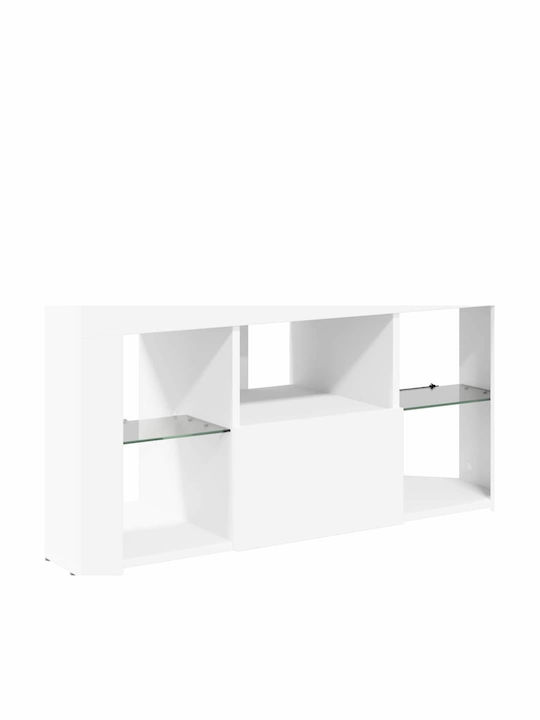 TV-Ständer mit LED-Beleuchtung Weiß M100xT40xH50cm