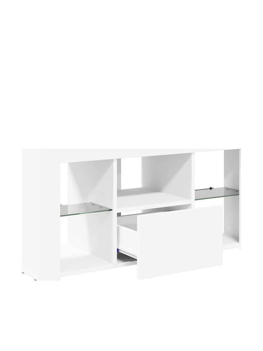 TV-Ständer mit LED-Beleuchtung Weiß M100xT40xH50cm