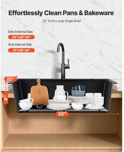 Vevor HGYCFSCTSPDC34FVJ001V0 Drop-In Synthetic Granite Kitchen Sink L77.8xW44.9cm Beige Vevor HGYCFSCTSPDC34FVJ001V0 Drop-In Synthetic Granite Kitchen Sink L77.8xW44.9cm Beige