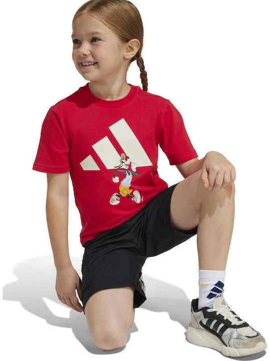 Kids' Set with Shorts Summer 2pcs Red Disney Mickey Mouse